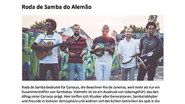 Press information about Roda de Samba do Alemão